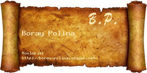Boray Polina névjegykártya